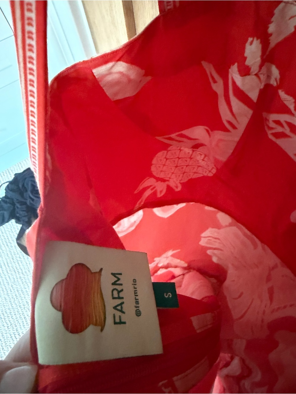 FARM Rio Red and White Tropical Print Maxi Dress - Picture 4 of 4